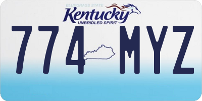 KY license plate 774MYZ