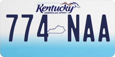 KY license plate 774NAA