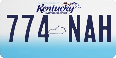 KY license plate 774NAH