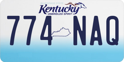 KY license plate 774NAQ