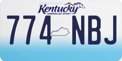 KY license plate 774NBJ