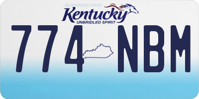 KY license plate 774NBM