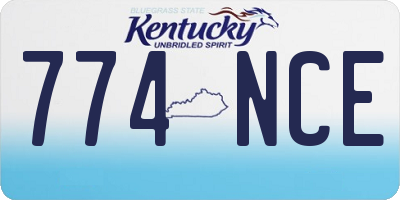 KY license plate 774NCE