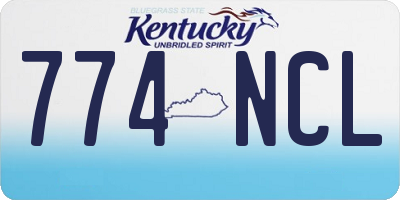 KY license plate 774NCL
