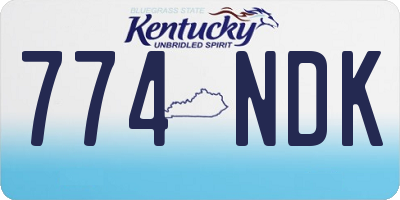 KY license plate 774NDK