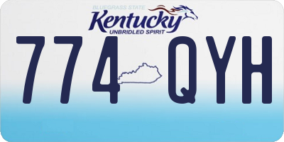 KY license plate 774QYH