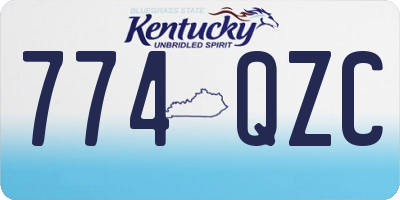 KY license plate 774QZC