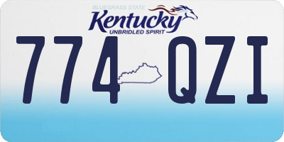 KY license plate 774QZI