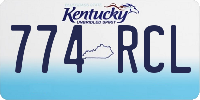 KY license plate 774RCL