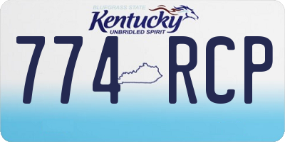 KY license plate 774RCP