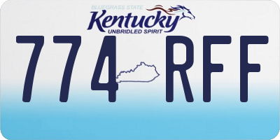 KY license plate 774RFF