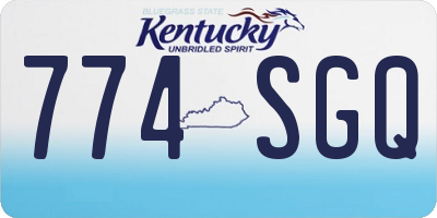 KY license plate 774SGQ