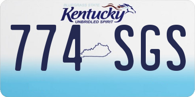 KY license plate 774SGS