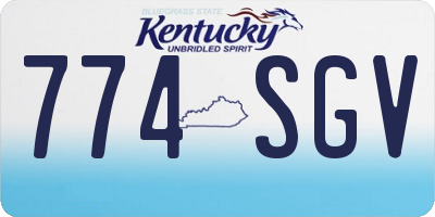 KY license plate 774SGV