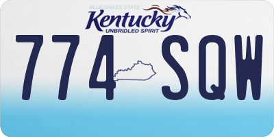 KY license plate 774SQW