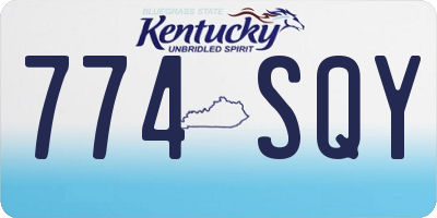 KY license plate 774SQY