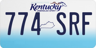 KY license plate 774SRF