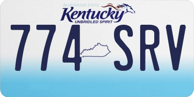 KY license plate 774SRV