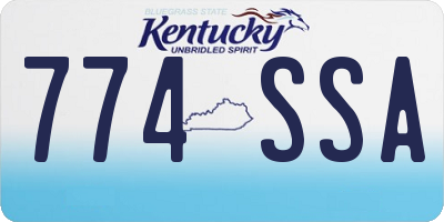 KY license plate 774SSA