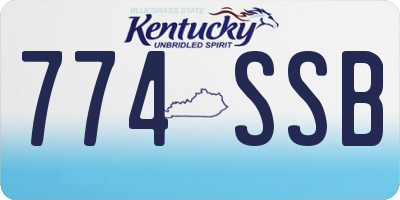KY license plate 774SSB