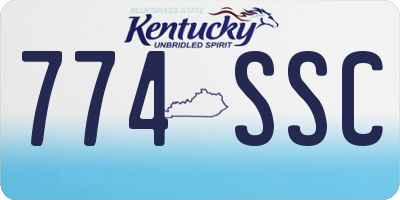 KY license plate 774SSC
