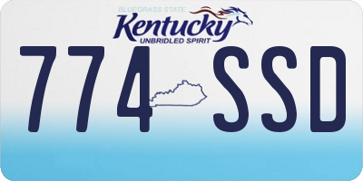 KY license plate 774SSD