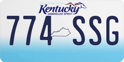 KY license plate 774SSG
