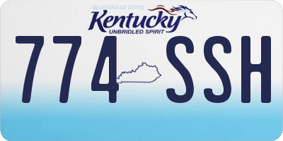 KY license plate 774SSH