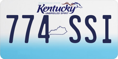 KY license plate 774SSI