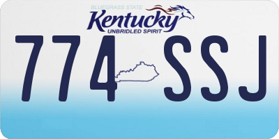 KY license plate 774SSJ