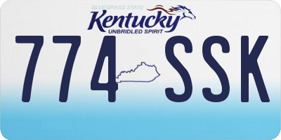 KY license plate 774SSK