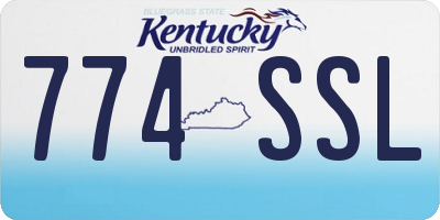 KY license plate 774SSL