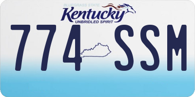 KY license plate 774SSM