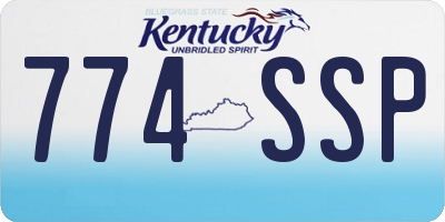 KY license plate 774SSP