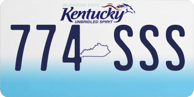 KY license plate 774SSS