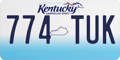 KY license plate 774TUK