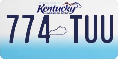 KY license plate 774TUU