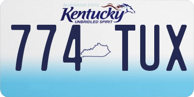 KY license plate 774TUX