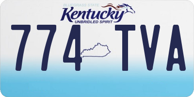 KY license plate 774TVA