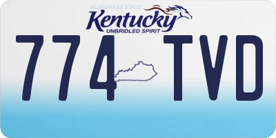 KY license plate 774TVD
