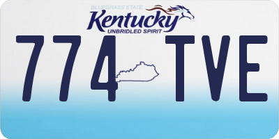 KY license plate 774TVE