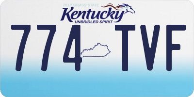 KY license plate 774TVF