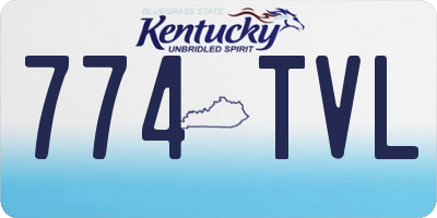 KY license plate 774TVL