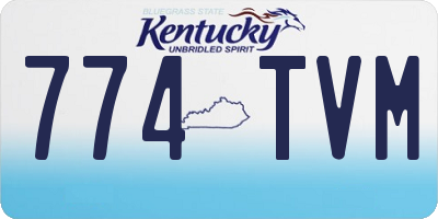 KY license plate 774TVM