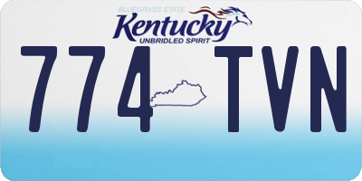 KY license plate 774TVN