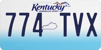 KY license plate 774TVX