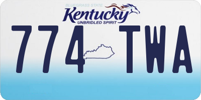 KY license plate 774TWA