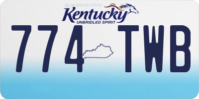 KY license plate 774TWB