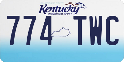 KY license plate 774TWC