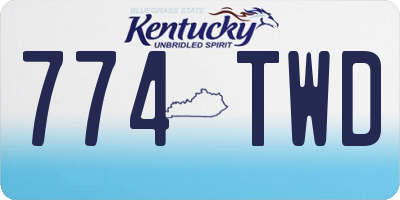 KY license plate 774TWD
